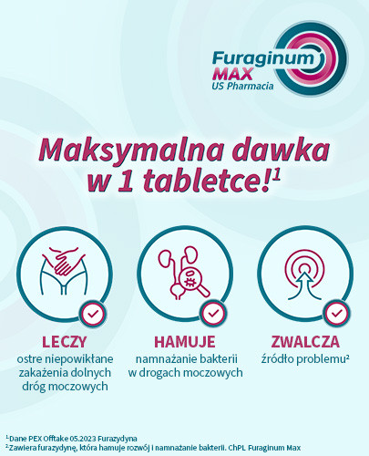 Furaginum Max Us Pharmacja 100mg 30 tabletek