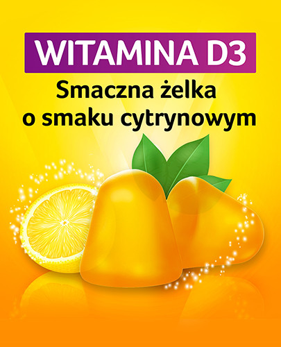 Vigantoletten Max witamina D3 2000 j.m. żelki o smaku cytrynowym 60 sztuk