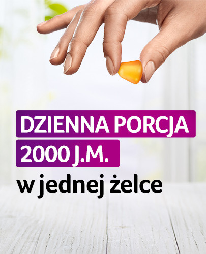 Vigantoletten Max witamina D3 2000 j.m. żelki o smaku cytrynowym 60 sztuk