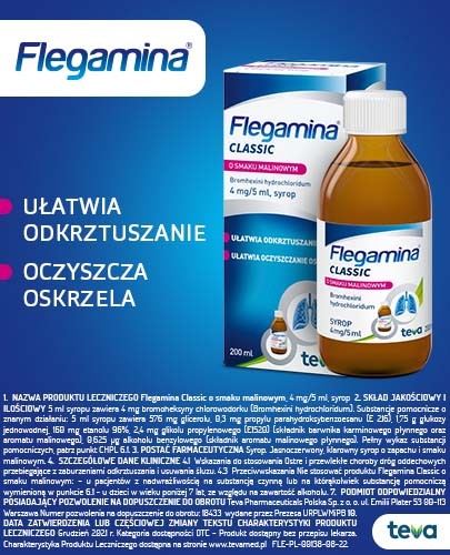 Flegamina 4 mg/5ml malinowa syrop 200 ml
