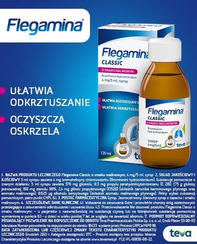 Flegamina 4 mg/5ml malinowa syrop 120 ml