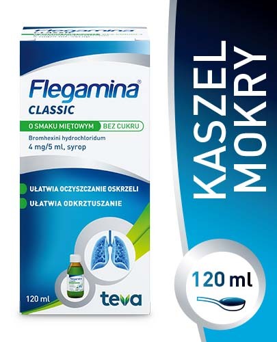 Flegamina 4 mg/5ml miętowa bez cukru 120 ml