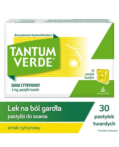 Tantum Verde 3 mg pastylki do ssania smak cytrynowy 30 sztuk