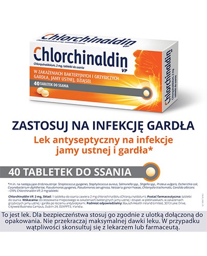 Chlorchinaldin VP 2mg 40 tabletek do ssania