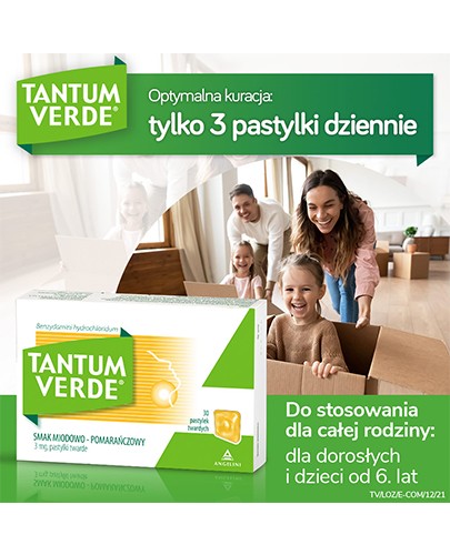 Tantum Verde 3 mg pastylki do ssania smak miodowo-pomarańczowy 30 sztuk