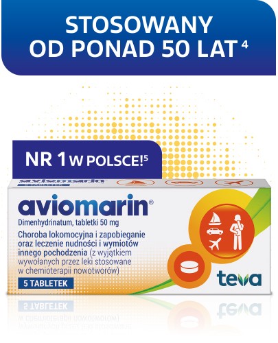 Aviomarin 50mg 5 tabletek