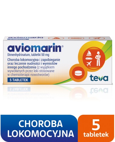 Aviomarin 50mg 5 tabletek