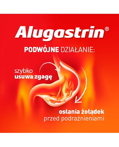 Alugastrin, 340 mg, tabletki do rozgryzania i żucia o smaku miętowym 40 sztuk