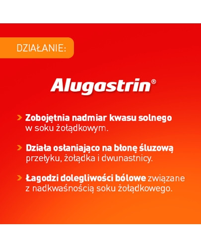 Alugastrin, 340 mg, tabletki do rozgryzania i żucia o smaku miętowym 40 sztuk