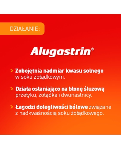 Alugastrin 340 mg, tabletki do rozgryzania i żucia o smaku miętowym 20 sztuk