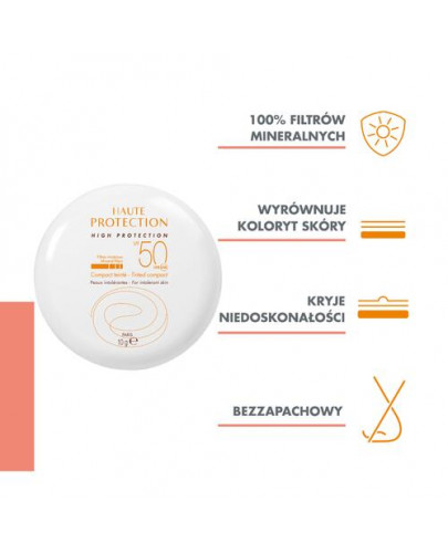 Avene wysoka ochrona przeciwsłoneczna podkład piaskowy SPF 50 Beige 10 g