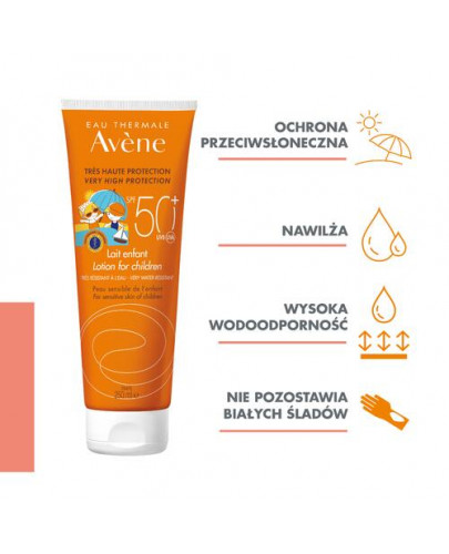 Avene bardzo wysoka ochrona przeciwsłoneczna mleczko dla dzieci SPF 50+ 250 ml