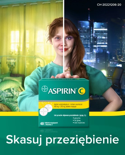 Aspirin C 400 mg + 240 mg 40 tabletek musujących