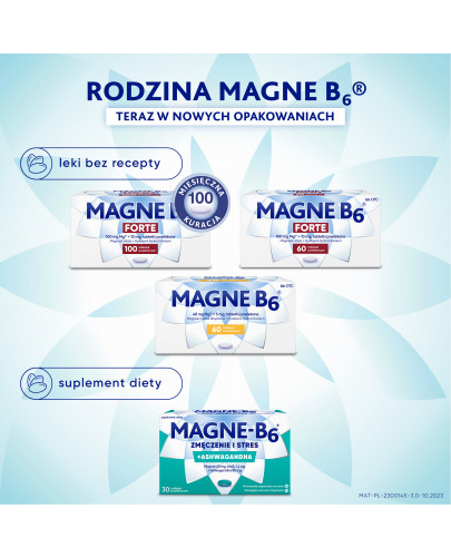 Magne-B6 zmęczenie i stres + Ashwagandha 3 x 30 tabletek [3-PAK]