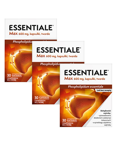 Essentiale Max Na wątrobę 600 mg 3 x 30 kapsułek [3-PAK]