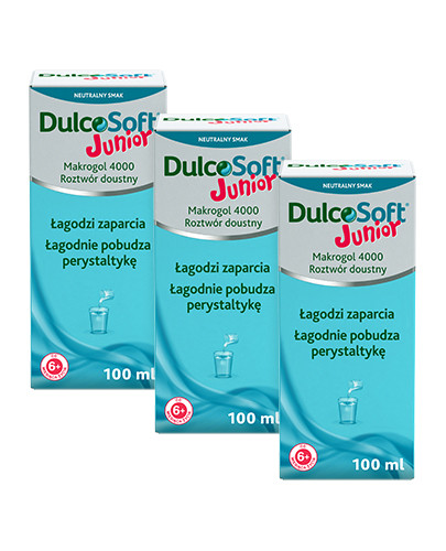 DulcoSoft Junior Makrogol 4000 na zaparcia 3 x 100 ml [3-PAK]