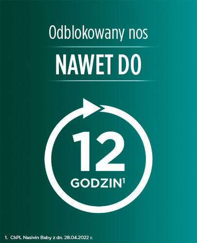 Nasivin BABY 0,1 mg/ml krople do nosa dla niemowląt od  3 miesiąca życia do 1 roku 5 ml