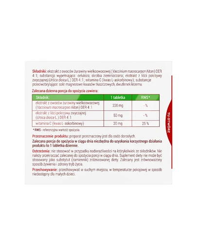 Żurawina Plus 60 tabletek