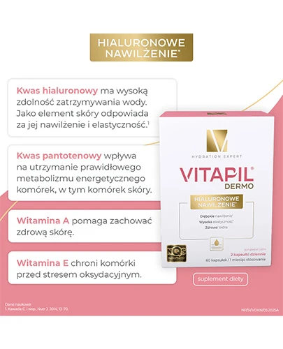 Vitapil Dermo Hialuronowe Nawilżenie 60 kapsułek