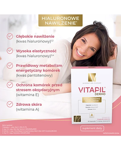 Vitapil Dermo Hialuronowe Nawilżenie 60 kapsułek