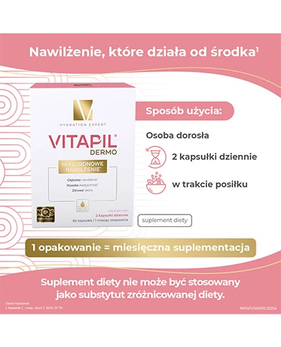 Vitapil Dermo Hialuronowe Nawilżenie 60 kapsułek