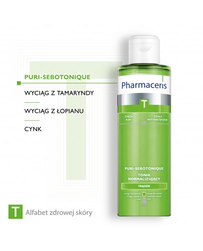 Pharmaceris T Puri-Sebotonique tonik normalizujący do twarzy 200 ml + Pharmaceris T płyn bakteriostatyczny 80 ml