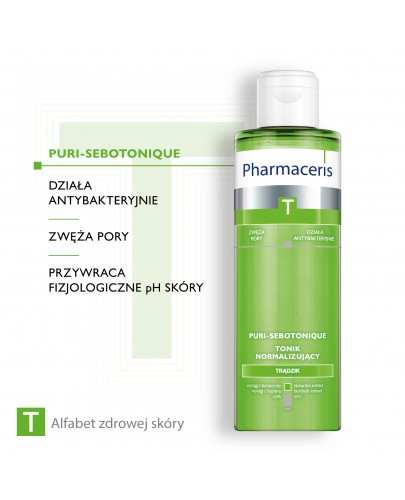 Pharmaceris T Puri-Sebotonique tonik normalizujący do twarzy 200 ml + Pharmaceris H Szampon micelarny 100 ml