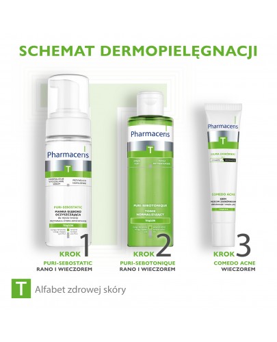 Pharmaceris T Puri-Sebostatic pianka głęboko oczyszczająca do mycia twarzy przywracająca hydro równowagę 150 ml [Kup 2 produkty z linii Pharmaceris T = Płyn micelarny Pharmaceris T 200 ml]