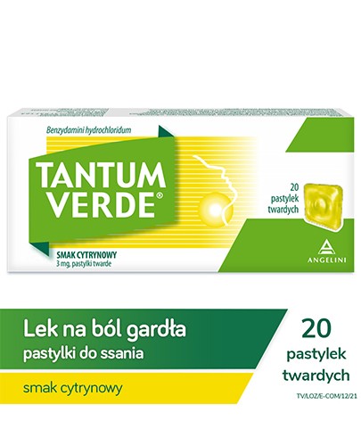 Tantum Verde 3 mg pastylki do ssania smak cytrynowy 20 sztuk