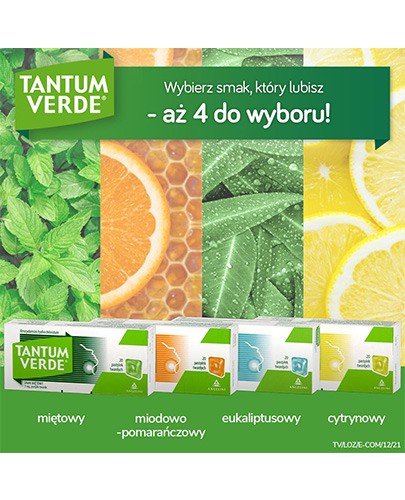 Tantum Verde 3 mg pastylki do ssania smak cytrynowy 20 sztuk