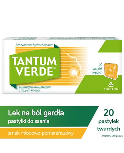 Tantum Verde 3 mg pastylki do ssania smak miodowo-pomarańczowy 20 sztuk