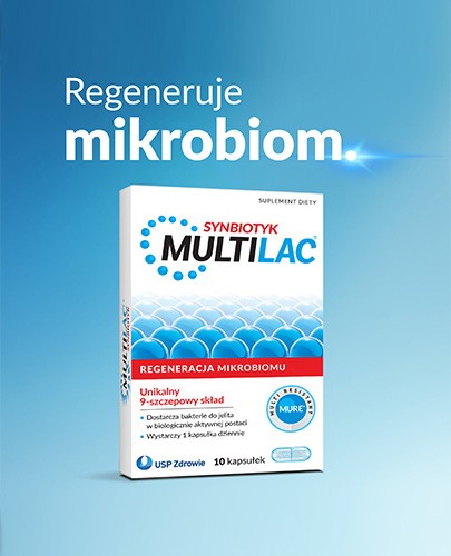 Multilac Synbiotyk probiotyk + prebiotyk 10 kapsułek