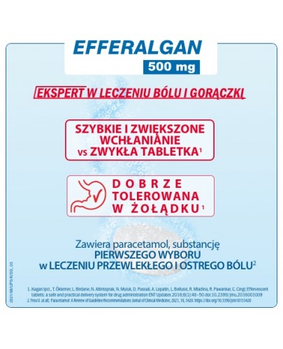 Efferalgan 500 mg 16 tabletek musujących