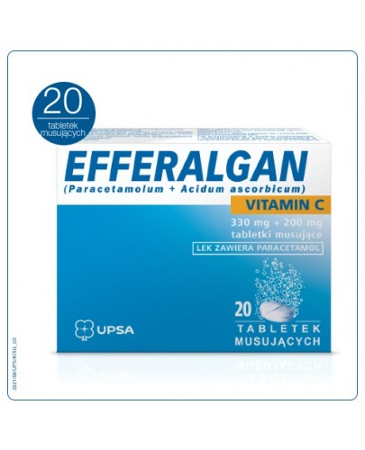 Efferalgan Vitamin C 330 mg + 200 mg 20 tabletek musujących