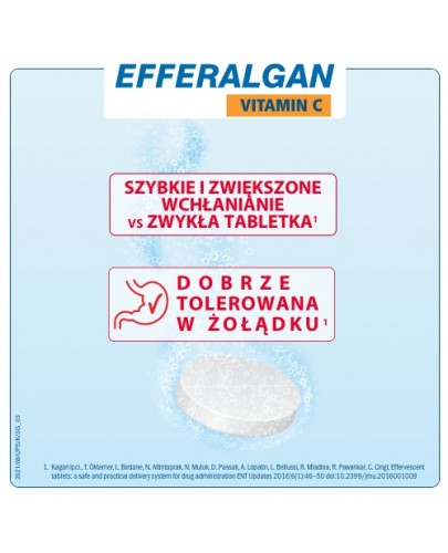 Efferalgan Vitamin C 330 mg + 200 mg 20 tabletek musujących