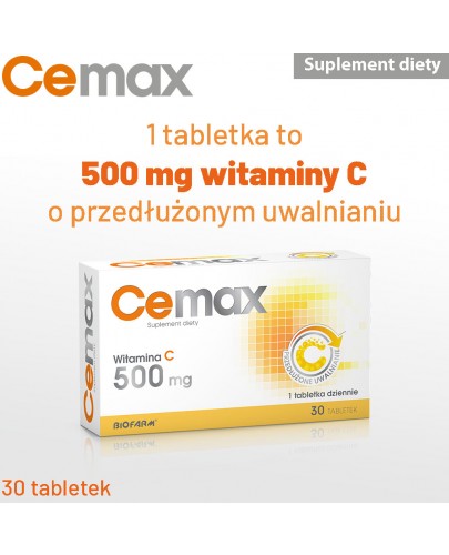 CeMax 500mg 30 tabletek  [Krótka data - 2024-03-31]