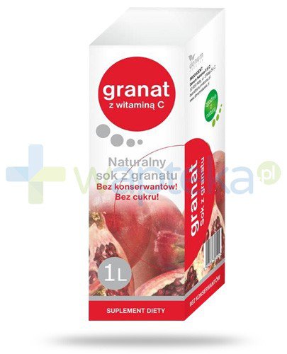 Granat z witaminą C naturalny sok z owoców granatu 1000 ml