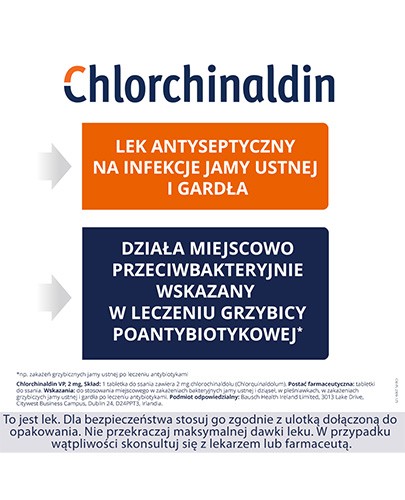 Chlorchinaldin VP 2mg 20 tabletek do ssania