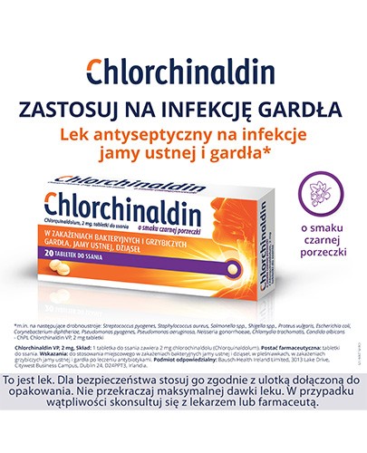 Chlorchinaldin VP 2mg 20 tabletek do ssania