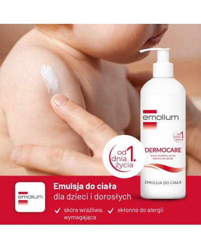 Emolium Dermocare emulsja do ciała od urodzenia 400 ml