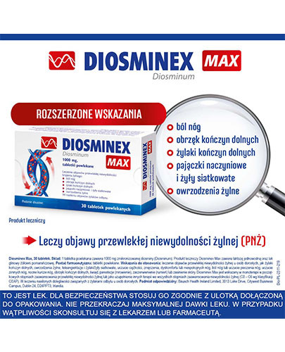 Diosminex Max 1000mg 30 tabletek