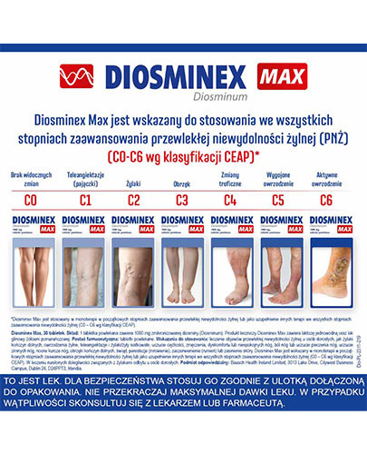 Diosminex Max 1000mg 30 tabletek