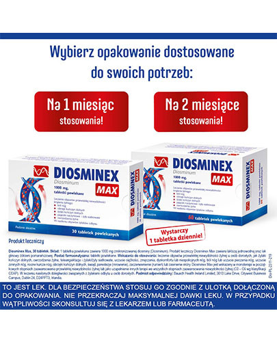 Diosminex Max 1000mg 30 tabletek