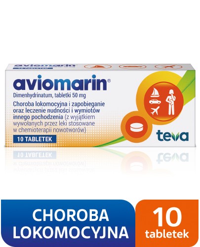 Aviomarin 50mg 10 tabletek