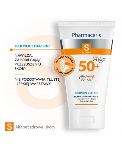 Pharmaceris S Dermopediatric Dermo-ochronny krem do twarzy i ciała dla niemowląt i dzieci SPF 50+ 125 ml