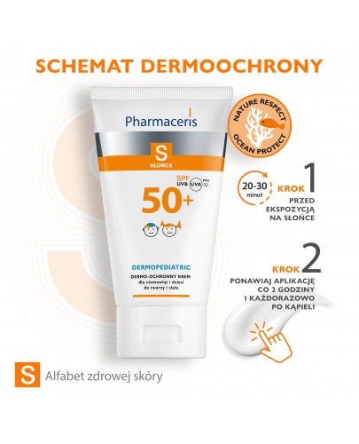 Pharmaceris S Dermopediatric Dermo-ochronny krem do twarzy i ciała dla niemowląt i dzieci SPF 50+ 125 ml