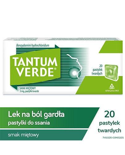 Tantum Verde 3 mg pastylki do ssania smak miętowy 20 sztuk