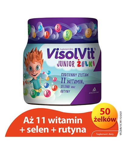 Visolvit Junior żelki dla dzieci powyżej 3 roku życia 50 sztuk Krótka data - 2024-04-30