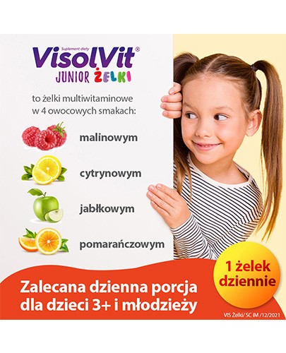 Visolvit Junior żelki dla dzieci powyżej 3 roku życia 50 sztuk Krótka data - 2024-04-30