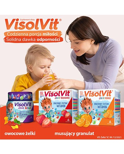 Visolvit Junior żelki dla dzieci powyżej 3 roku życia 50 sztuk Krótka data - 2024-04-30